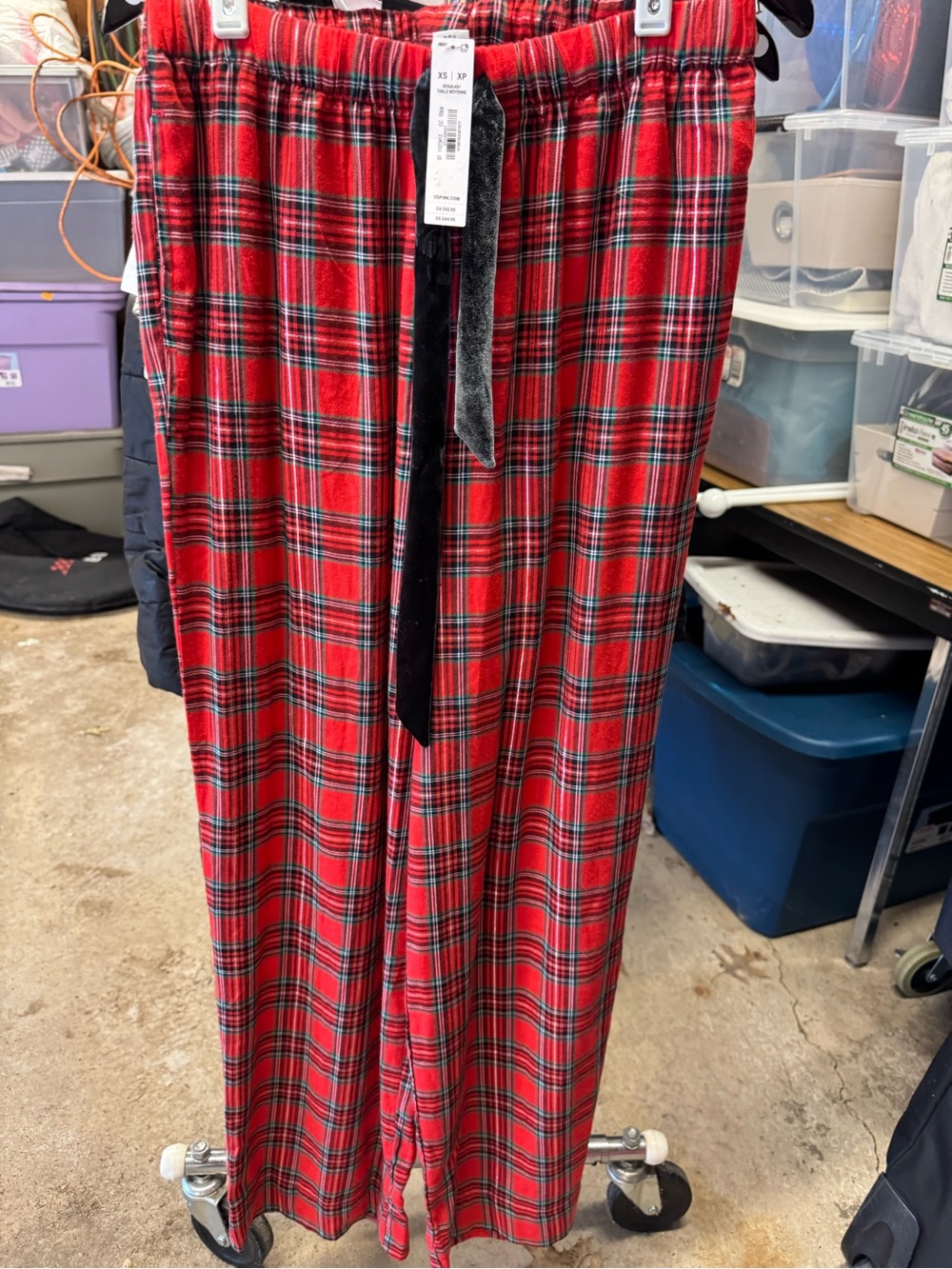 Victoria's Secret Red Tartan Lounge Pants nwt
